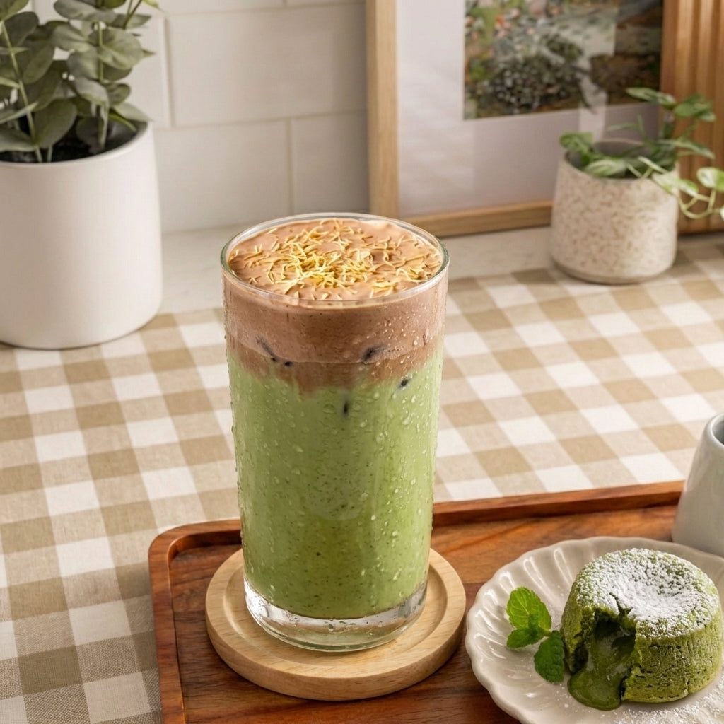 Iced Dubai Chocolate Matcha Recipe