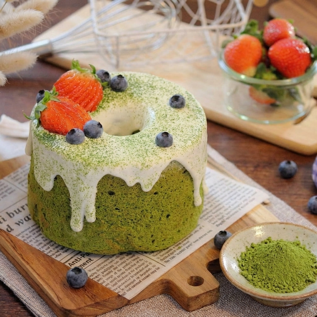 Matcha Cloud Chiffon Cake Recipe