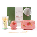 Pink Strawberry Matcha Set Whisk And Ceremony Bowl