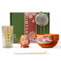 Matcha Whisk Set With Cherry Blossom Design Bowl And Whisk