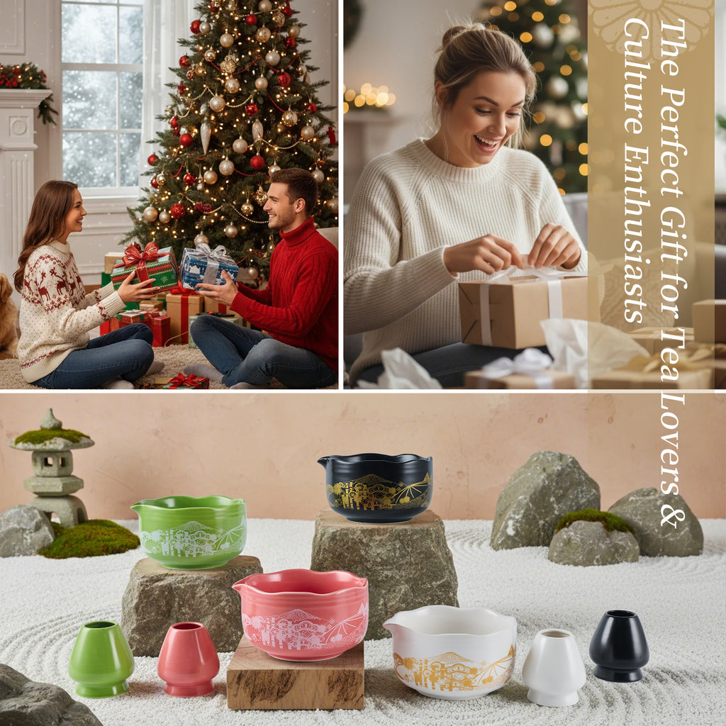 Matcha Whisk and Bowl Set With Japanese Culture Design