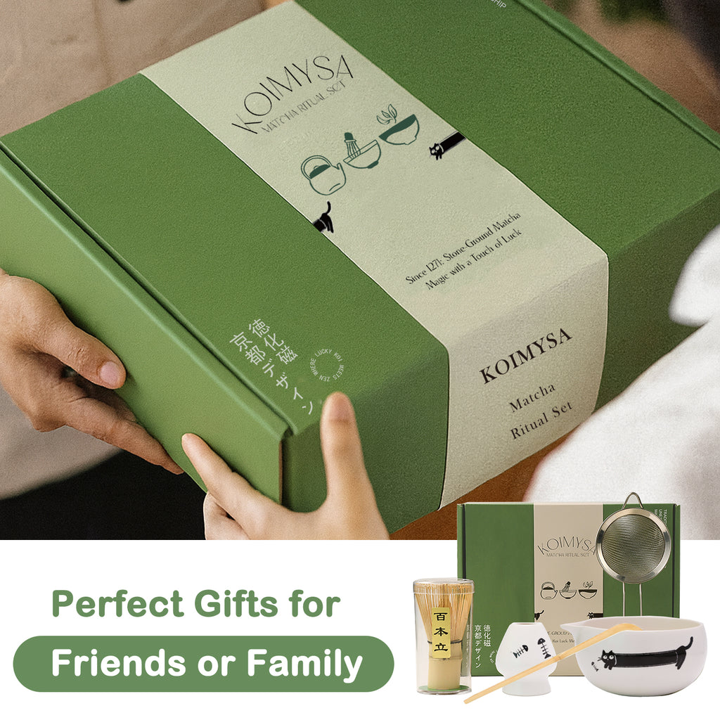 Matcha Whisk Set Cat Themed
